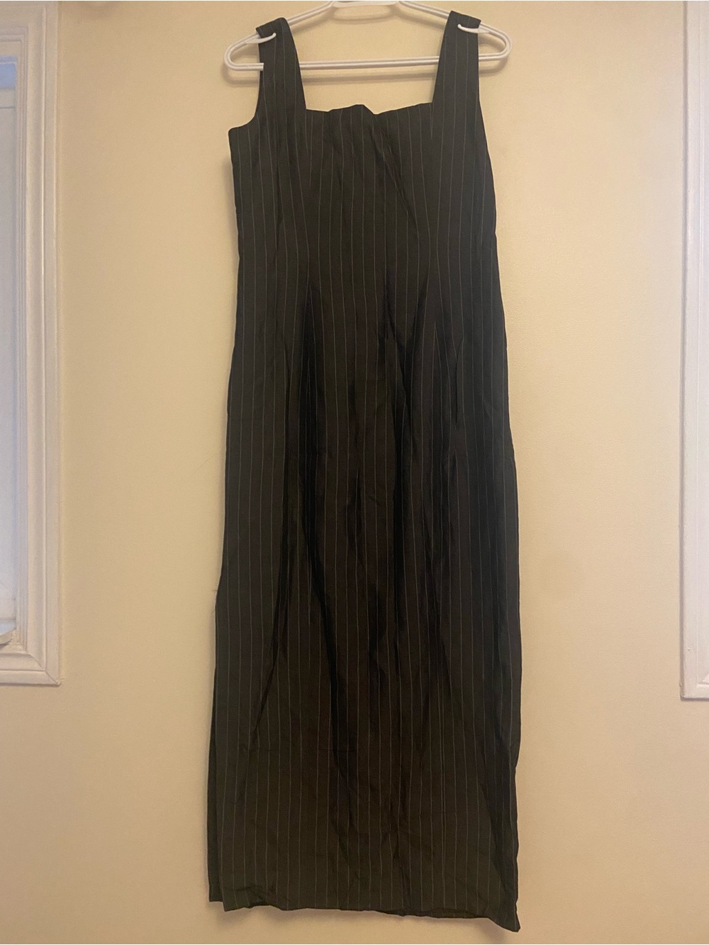 Maternity Wear: Finity Black Pinstripe Midi Dress